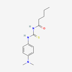 molecular formula C14H21N3OS B4702499 N-[[4-(dimethylamino)phenyl]carbamothioyl]pentanamide 