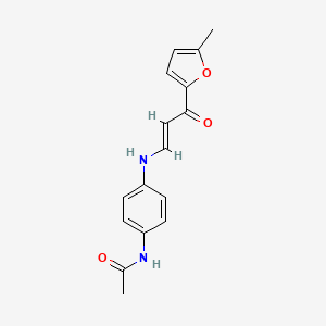 molecular formula C16H16N2O3 B4702559 N-[4-[[(E)-3-(5-methylfuran-2-yl)-3-oxoprop-1-enyl]amino]phenyl]acetamide 