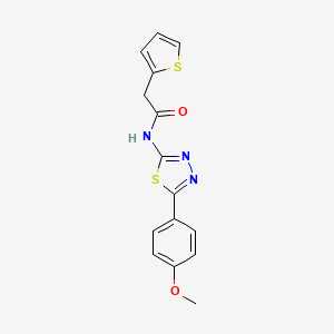molecular formula C15H13N3O2S2 B4702638 N-(5-(4-methoxyphenyl)-1,3,4-thiadiazol-2-yl)-2-(thiophen-2-yl)acetamide 