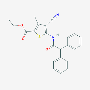 Ethyl 4-cyano-5-[(diphenylacetyl)amino]-3-methyl-2-thiophenecarboxylate