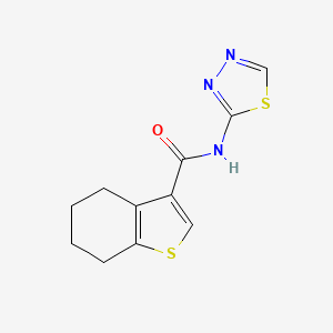 molecular formula C11H11N3OS2 B4703038 N-(1,3,4-thiadiazol-2-yl)-4,5,6,7-tetrahydro-1-benzothiophene-3-carboxamide 