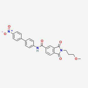 molecular formula C25H21N3O6 B4703175 2-(3-METHOXYPROPYL)-N-{4'-NITRO-[1,1'-BIPHENYL]-4-YL}-1,3-DIOXOISOINDOLE-5-CARBOXAMIDE 