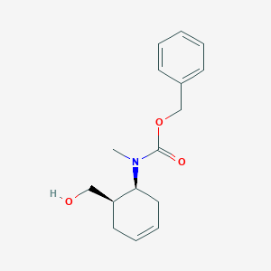 molecular formula C15H19NO3 B047032 Benzyl cis-(6-hydroxymethyl)cyclohex-3-enylcarbamate CAS No. 124678-01-9