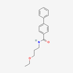 molecular formula C18H21NO2 B4703293 N-(3-ethoxypropyl)biphenyl-4-carboxamide 