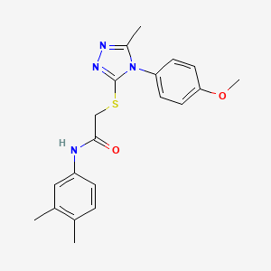 molecular formula C20H22N4O2S B4703386 N-(3,4-dimethylphenyl)-2-[[4-(4-methoxyphenyl)-5-methyl-1,2,4-triazol-3-yl]sulfanyl]acetamide 