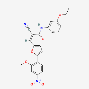 molecular formula C23H19N3O6 B4703445 (2Z)-2-cyano-N-(3-ethoxyphenyl)-3-[5-(2-methoxy-4-nitrophenyl)furan-2-yl]prop-2-enamide 
