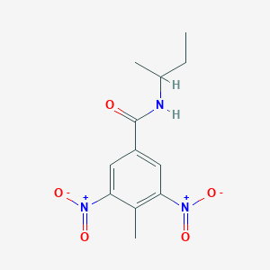 molecular formula C12H15N3O5 B4703537 N-butan-2-yl-4-methyl-3,5-dinitrobenzamide 