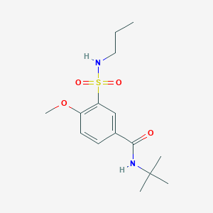 molecular formula C15H24N2O4S B4703697 N-tert-butyl-4-methoxy-3-(propylsulfamoyl)benzamide 