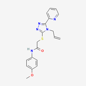 molecular formula C19H19N5O2S B4703720 N-(4-methoxyphenyl)-2-{[4-(prop-2-en-1-yl)-5-(pyridin-2-yl)-4H-1,2,4-triazol-3-yl]sulfanyl}acetamide CAS No. 587010-28-4