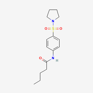 molecular formula C15H22N2O3S B4703763 N-[4-(PYRROLIDINE-1-SULFONYL)PHENYL]PENTANAMIDE 