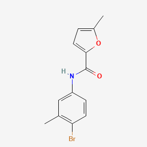 molecular formula C13H12BrNO2 B4703861 N-(4-bromo-3-methylphenyl)-5-methylfuran-2-carboxamide 