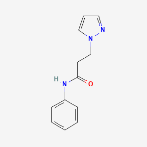 molecular formula C12H13N3O B4704021 N-phenyl-3-(1H-pyrazol-1-yl)propanamide 