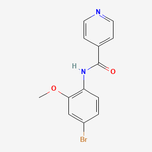 molecular formula C13H11BrN2O2 B4704025 N-(4-bromo-2-methoxyphenyl)pyridine-4-carboxamide 