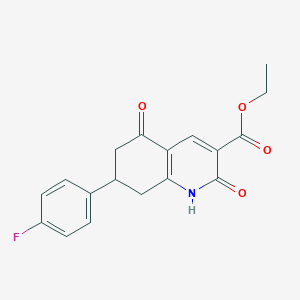 molecular formula C18H16FNO4 B4704033 Ethyl 7-(4-fluorophenyl)-2,5-dioxo-1,2,5,6,7,8-hexahydroquinoline-3-carboxylate 
