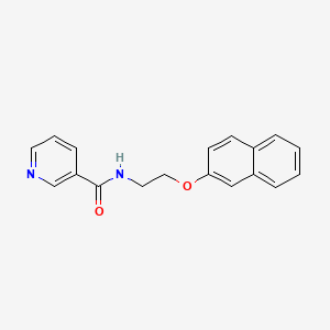 molecular formula C18H16N2O2 B4704035 N-[2-(naphthalen-2-yloxy)ethyl]pyridine-3-carboxamide 