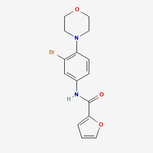molecular formula C15H15BrN2O3 B4704113 N-[3-bromo-4-(4-morpholinyl)phenyl]-2-furamide 