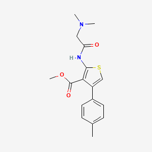 molecular formula C17H20N2O3S B4704121 methyl 2-[(N,N-dimethylglycyl)amino]-4-(4-methylphenyl)-3-thiophenecarboxylate 