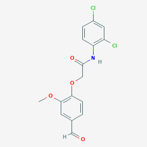molecular formula C16H13Cl2NO4 B4704201 N-(2,4-dichlorophenyl)-2-(4-formyl-2-methoxyphenoxy)acetamide 