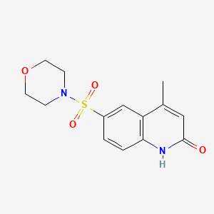 molecular formula C14H16N2O4S B4704276 4-methyl-6-(morpholin-4-ylsulfonyl)quinolin-2(1H)-one 