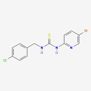 molecular formula C13H11BrClN3S B4704286 N-(5-bromo-2-pyridinyl)-N'-(4-chlorobenzyl)thiourea 