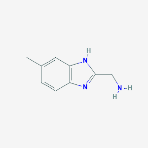 molecular formula C9H11N3 B047044 1-(6-甲基-1H-苯并咪唑-2-基)甲胺 CAS No. 115087-90-6