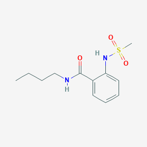 molecular formula C12H18N2O3S B4704485 N-butyl-2-[(methylsulfonyl)amino]benzamide 
