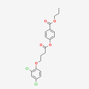 molecular formula C20H20Cl2O5 B4704543 propyl 4-{[4-(2,4-dichlorophenoxy)butanoyl]oxy}benzoate 