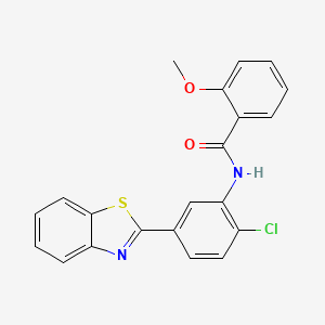 molecular formula C21H15ClN2O2S B4704633 N-[5-(1,3-benzothiazol-2-yl)-2-chlorophenyl]-2-methoxybenzamide 