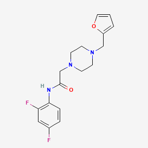 molecular formula C17H19F2N3O2 B4704644 N-(2,4-difluorophenyl)-2-[4-(2-furylmethyl)-1-piperazinyl]acetamide 