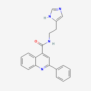 molecular formula C21H18N4O B4704696 N-[2-(1H-imidazol-5-yl)ethyl]-2-phenylquinoline-4-carboxamide 