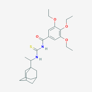 molecular formula C26H38N2O4S B470472 N-[1-(1-adamantyl)ethyl]-N'-(3,4,5-triethoxybenzoyl)thiourea CAS No. 445420-14-4