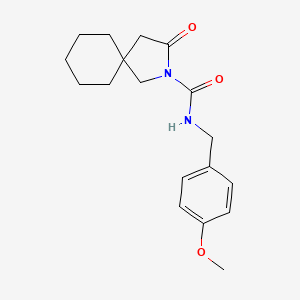 molecular formula C18H24N2O3 B4704770 N-(4-methoxybenzyl)-3-oxo-2-azaspiro[4.5]decane-2-carboxamide 