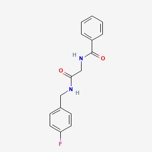 molecular formula C16H15FN2O2 B4704817 N-{2-[(4-fluorobenzyl)amino]-2-oxoethyl}benzamide 