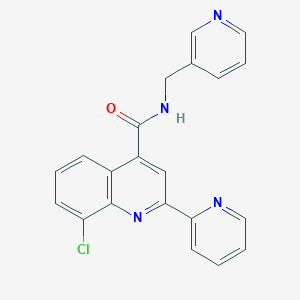 molecular formula C21H15ClN4O B4704874 8-CHLORO-2-(PYRIDIN-2-YL)-N-[(PYRIDIN-3-YL)METHYL]QUINOLINE-4-CARBOXAMIDE 