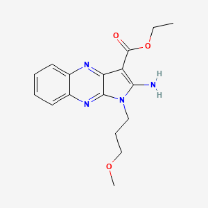 molecular formula C17H20N4O3 B4704893 ethyl 2-amino-1-(3-methoxypropyl)-1H-pyrrolo[2,3-b]quinoxaline-3-carboxylate 