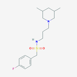 molecular formula C17H27FN2O2S B4705059 N-[3-(3,5-dimethyl-1-piperidinyl)propyl]-1-(4-fluorophenyl)methanesulfonamide 