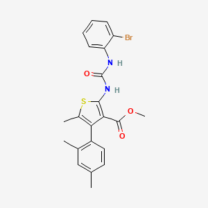molecular formula C22H21BrN2O3S B4705200 methyl 2-({[(2-bromophenyl)amino]carbonyl}amino)-4-(2,4-dimethylphenyl)-5-methyl-3-thiophenecarboxylate 