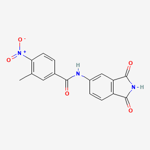 molecular formula C16H11N3O5 B4705262 N-(1,3-dioxo-2,3-dihydro-1H-isoindol-5-yl)-3-methyl-4-nitrobenzamide 