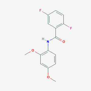 molecular formula C15H13F2NO3 B4705321 N-(2,4-dimethoxyphenyl)-2,5-difluorobenzamide 