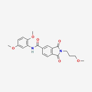 molecular formula C21H22N2O6 B4705363 N-(2,5-dimethoxyphenyl)-2-(3-methoxypropyl)-1,3-dioxoisoindole-5-carboxamide 