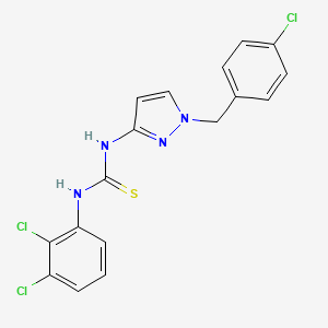 molecular formula C17H13Cl3N4S B4705453 N-[1-(4-chlorobenzyl)-1H-pyrazol-3-yl]-N'-(2,3-dichlorophenyl)thiourea 