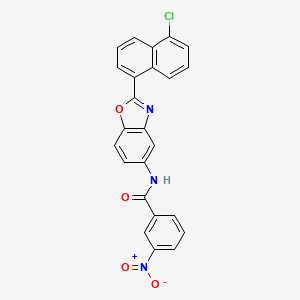 molecular formula C24H14ClN3O4 B4705516 N-[2-(5-chloro-1-naphthyl)-1,3-benzoxazol-5-yl]-3-nitrobenzamide 