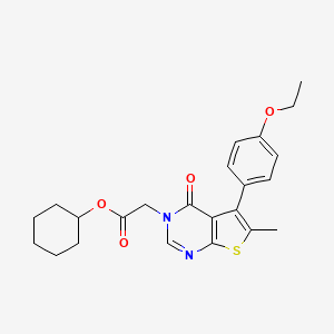 molecular formula C23H26N2O4S B4705556 cyclohexyl [5-(4-ethoxyphenyl)-6-methyl-4-oxothieno[2,3-d]pyrimidin-3(4H)-yl]acetate 