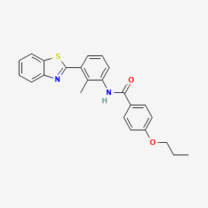 molecular formula C24H22N2O2S B4705591 N-[3-(1,3-benzothiazol-2-yl)-2-methylphenyl]-4-propoxybenzamide 