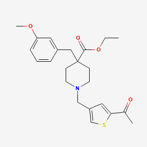 molecular formula C23H29NO4S B4705634 ethyl 1-[(5-acetyl-3-thienyl)methyl]-4-(3-methoxybenzyl)-4-piperidinecarboxylate 