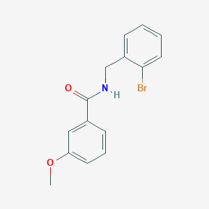 molecular formula C15H14BrNO2 B4705676 N-[(2-bromophenyl)methyl]-3-methoxybenzamide 