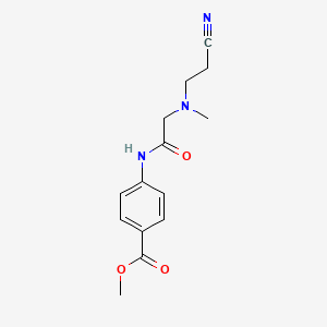 molecular formula C14H17N3O3 B4705842 Methyl 4-[[2-[2-cyanoethyl(methyl)amino]acetyl]amino]benzoate 