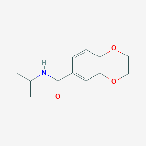 molecular formula C12H15NO3 B4705892 N-(propan-2-yl)-2,3-dihydro-1,4-benzodioxine-6-carboxamide 