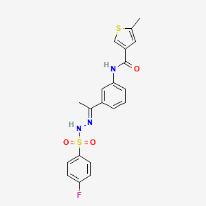molecular formula C20H18FN3O3S2 B4705962 N-(3-{N-[(4-fluorophenyl)sulfonyl]ethanehydrazonoyl}phenyl)-5-methyl-3-thiophenecarboxamide 