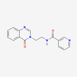 molecular formula C16H14N4O2 B4706068 N-[2-(4-oxo-3(4H)-quinazolinyl)ethyl]nicotinamide 